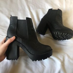 Black Platform High Heels Boots
